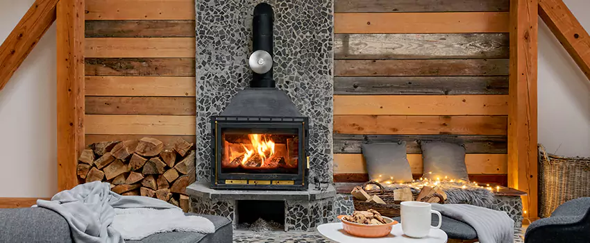 Thelin Hearth Products Direct Vent Gas Stove Fireplace Inspection in Selden, New York